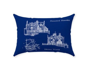 Cojín decorativo - Disney World - Plano - Mansión Embrujada - Personalizado