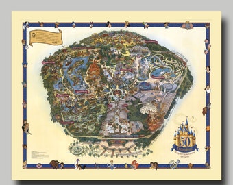 Vintage 1984 Disneyland Map, Vintage Disney Souvenir, 29x44 - Etsy