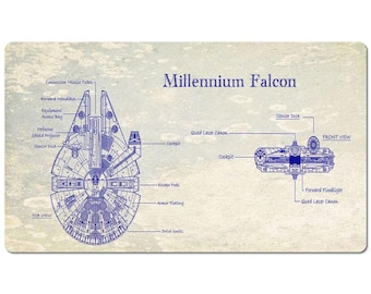 Tapete de escritorio - Protector de escritorio - Disney - Halcón Milenario - Plano - Vintage - Disneyland - Disney World