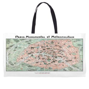 Tote Bag - Weekender Tote - Karte - Paris