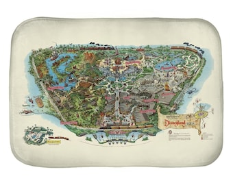 Disneyland - Alfombra de baño - Mapa de Disneyland - Alfombra de baño de espuma