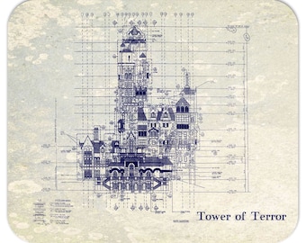 Disney - Torre del Terror - Alfombrilla de ratón - Disneyland - Disney World