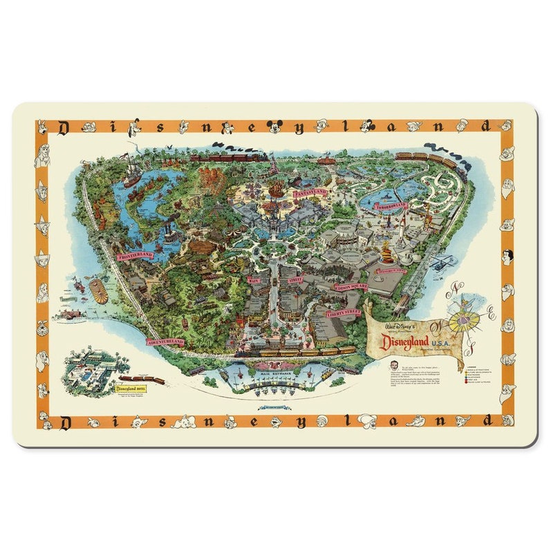 Desk Mat Desk Pad Disneyland Map Mouse Pad image 3