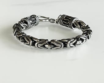 Stainless Steel Byzantine Chain Bracelet | Men Women Bracelet