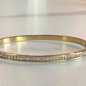18K Gold Plated Stainless Steel Bracelet, Bangle Bracelet, Silver Plated Bracelet, Rose Gold Bracelet, Small/ Medium Tarnish Free