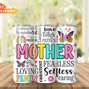 Colorful Tumbler, Gift For Her, Mom Tumbler, Mama, Gift For Mum Best, Tumblers, Gifts For Her Birthday, Insulated Tumbler, Mother's Day Gift