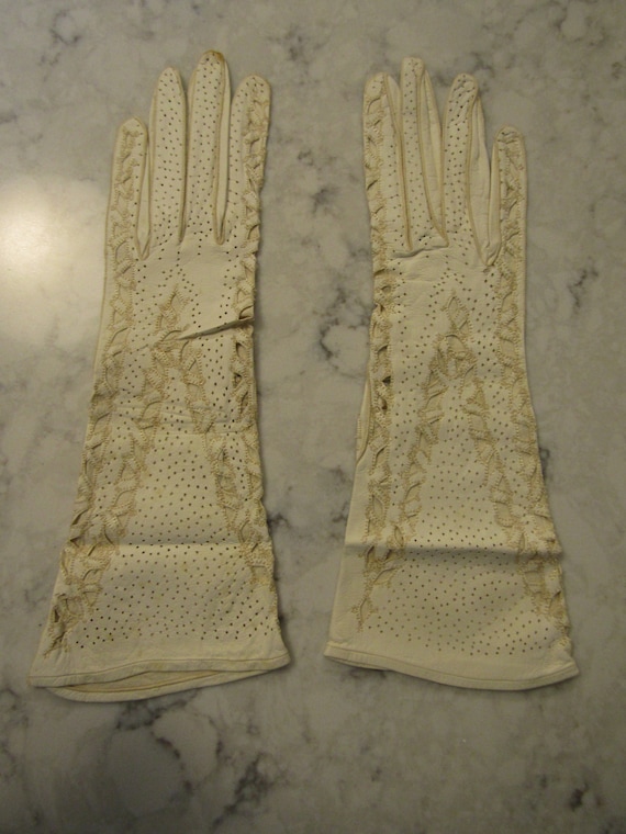 Vintage Antique New Unused Hand Made French White… - image 1