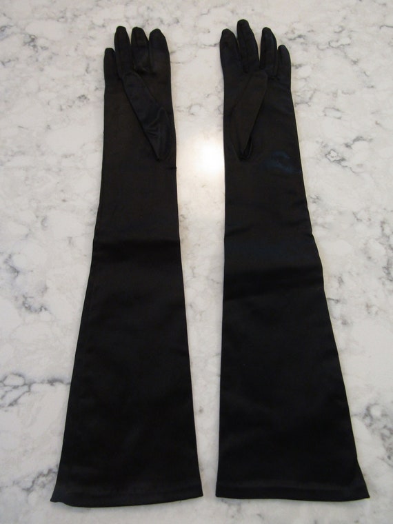 Vintage KAY FUCHS Stretch Black Matte Satin Rayon… - image 2