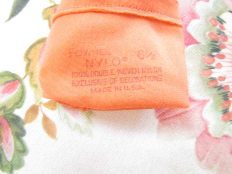 Vintage Orange Wrist Length Nylon Gloves---8 long---Size 6 to 6 12 -Glove Auction #1730-0719