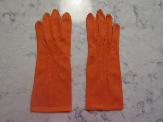 Vintage New Unworn NOS Dead Stock Vibrant Orange … - image 1