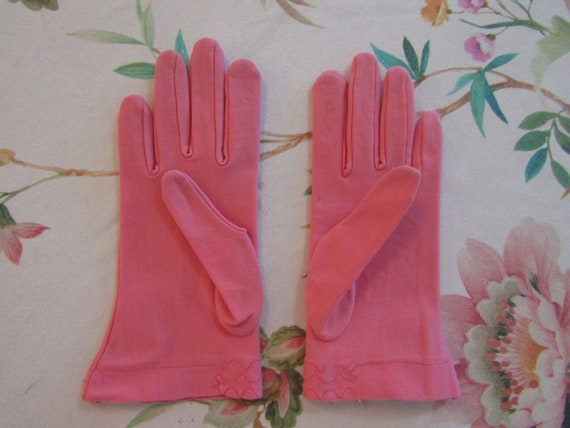 Vintage Hot Pink/Peony Pink 8" Stretch Nylon Wris… - image 3