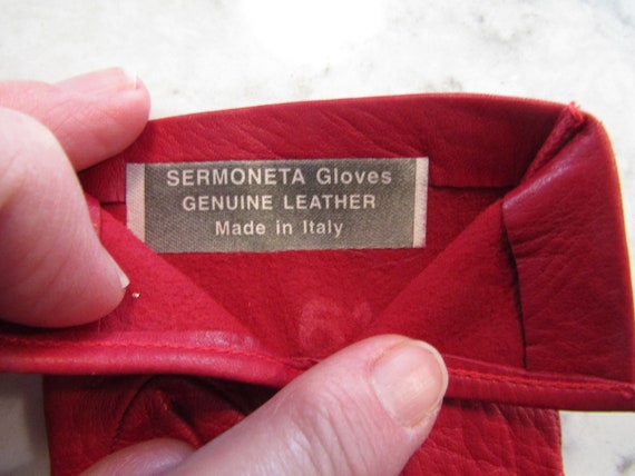 Vintage Deep True Red SERMONETA "Made In Italy" I… - image 3