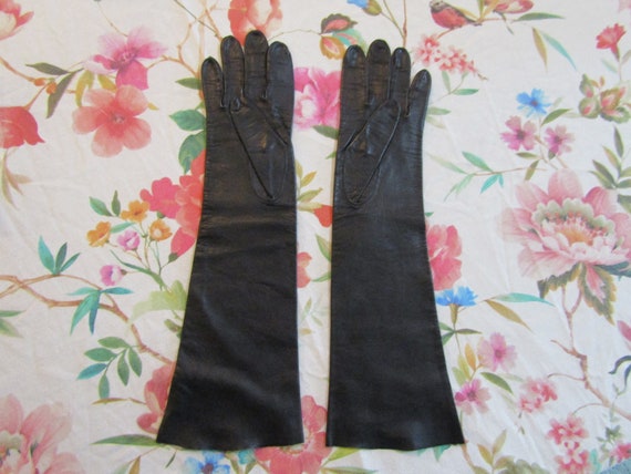 Vintage GANT CHANUT Black French Kid Leather 13" … - image 2