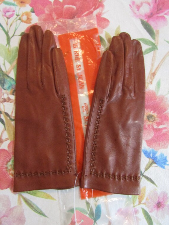 Vintage NOS New NWT's Dead Stock Tobacco Brown Fr… - image 3