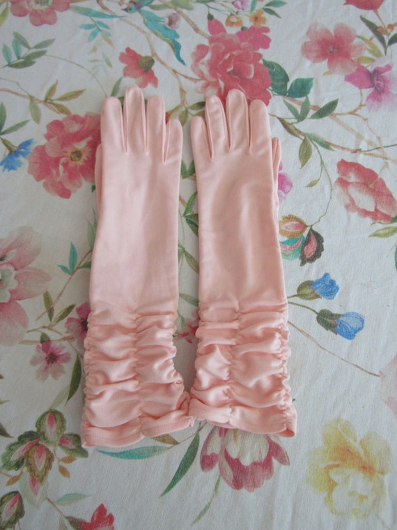 Vintage NOS New Dead Stock Baby Pink Ruched Nylon 