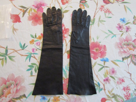 Vintage GANT CHANUT Black French Kid Leather 13" … - image 1