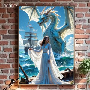 The Azure Covenant | Fantasy Jigsaw Puzzle – 500 & 1000 Pieces  #002