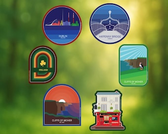 Ireland Vinyl Sticker Bundle – Cliffs of Moher, Temple Bar, Ha’penny Bridge & More