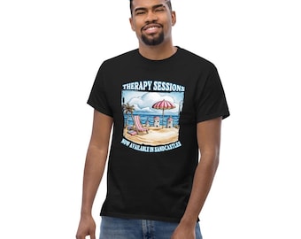 Beach Therapy Sandcastles Tee Funny Beach Humor Shirt Relax Vacation Graphic Tee Gift for Him