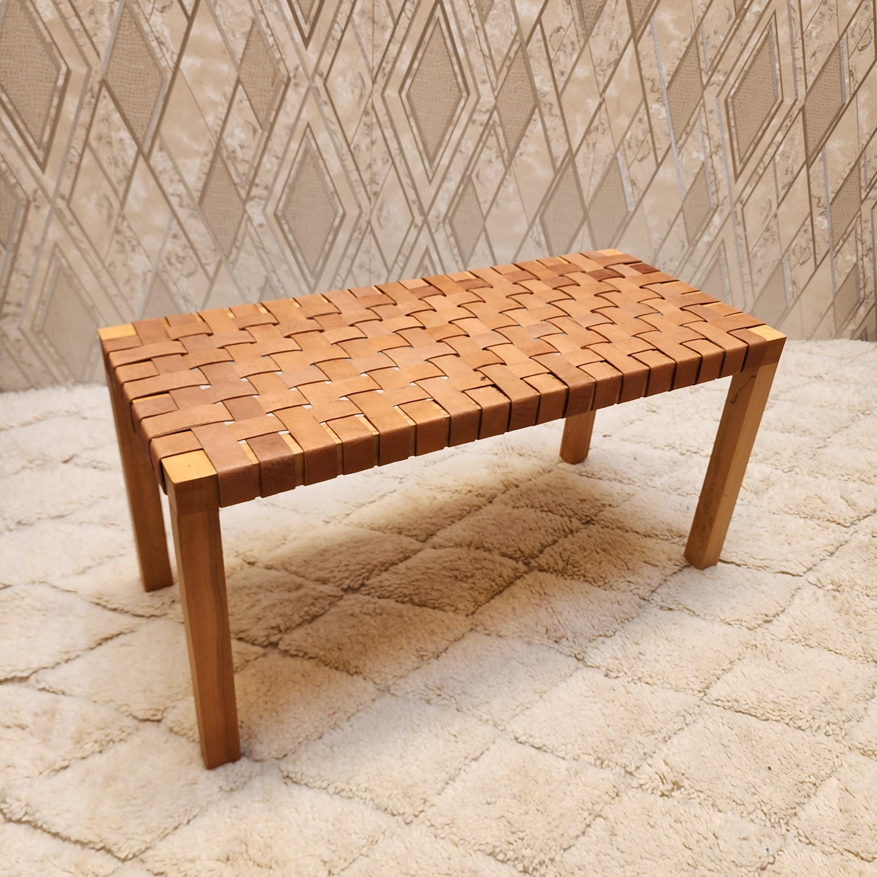 レザーベンチ　ハンドメイド 革製のベンチ - Etsy 日本