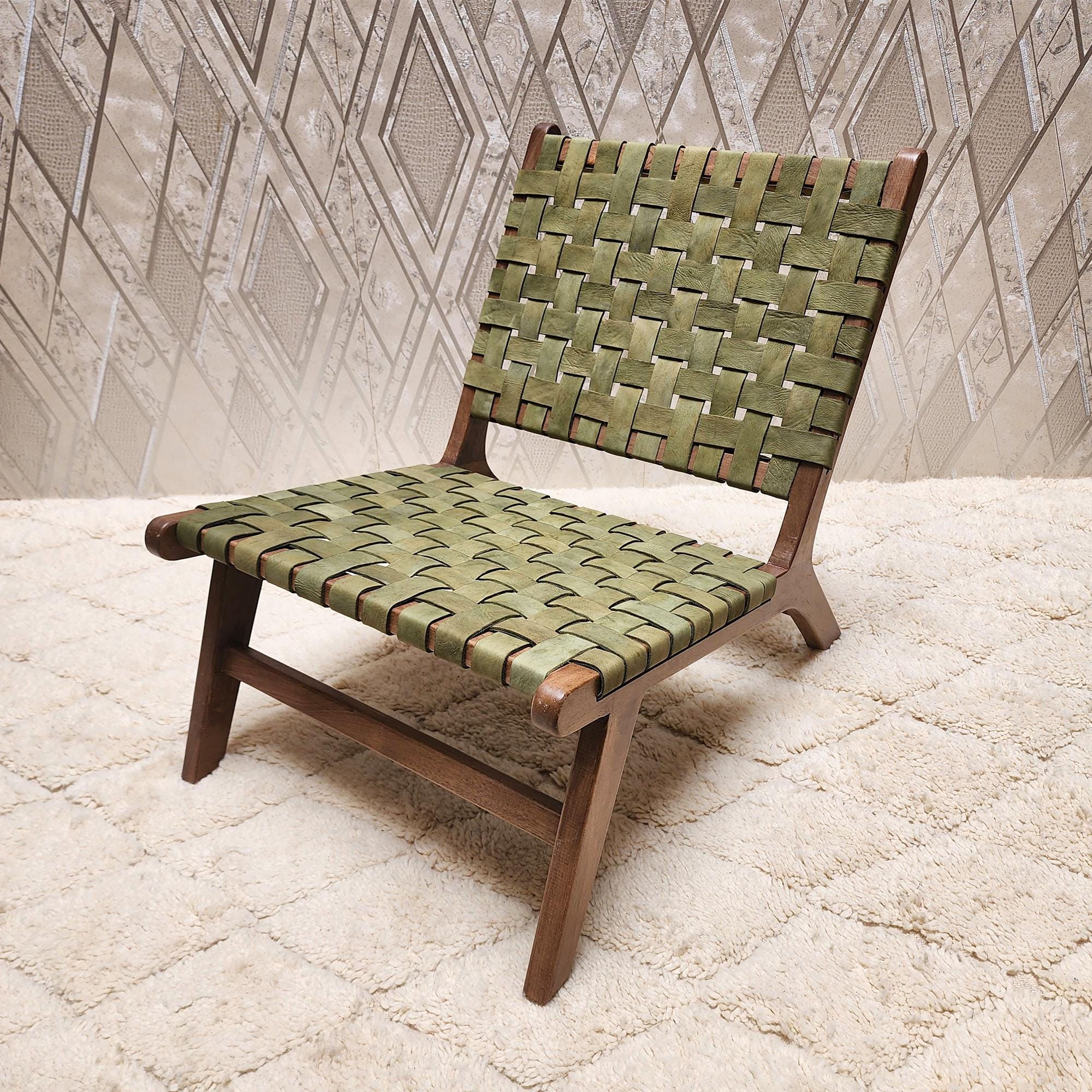 Vintage rocking chair leather seat - Etsy 日本