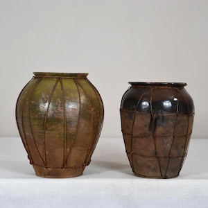 Vintage Clay Pot - Rustic Handmade Ceramic Vase - Antique Terracotta Bowl - Primitive Pottery Jug - Wabi-Sabi Clay Vessel - Clay Home Decor