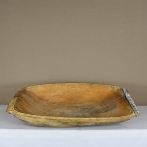 Antique Wooden Dough Bowl - Wood Fruit Bowl - Bread Bowl - Primitive Wood Centerpiece - Handcarved Vintage Tray - Farmhouse Kitchen Decor