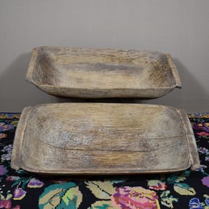 Antique Dough Bowl - Large Hand Carved Wood Dough Bowl - Primitive Rustic Wooden Bowl - Decorative Handmade Wood Bowl - Kitchen Decor