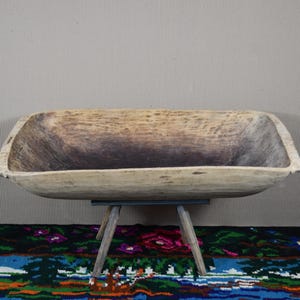 Antique Dough Bowl - Large Hand Carved Wood Dough Bowl - Primitive Rustic Wooden Bowl - Decorative Handmade Wood Bowl - Kitchen Decor