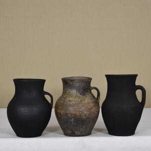 Vintage Clay Pot - Rustic Handmade Ceramic Vase - Antique Terracotta Bowl - Primitive Pottery Jug - Wabi-Sabi Clay Vessel - Clay Home Decor