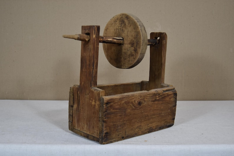 Antik garnspinner - Manuell träspinnrock - Cottagecore Decor bild 8