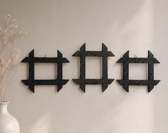 Vintage Folk Art Wood Frames – Hand-Carved Rustic Wall Decor