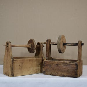 Antique Spinning Wheel - Manual Wood Spinner - Yarn Winder - Wool Winder - Vintage Yarn Spinner Tool - Spinning Thread Wheel