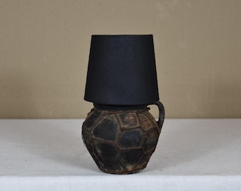 Vintage Ceramic Lamp - Ceramic Vase Lamp - Pottery Table Lamp - Boho Ceramic Lamp - Cottagecore Lamp - Shabby Chic Bedside Table Lamp
