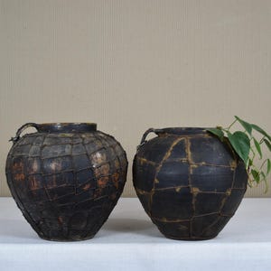 Vintage Clay Pot - Rustic Handmade Ceramic Vase - Antique Terracotta Bowl - Primitive Pottery Jug - Wabi-Sabi Clay Vessel - Clay Home Decor