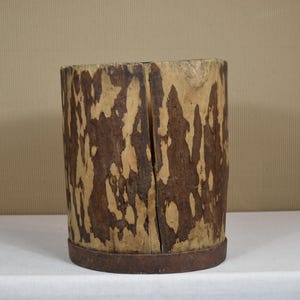 Vintage Wooden Barrel - Handcrafted Wood Barrel - Rustic Large Barrel Decor - Antique Farmhouse Storage - Cottagecore Home Accent