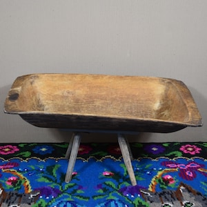 Antique Dough Bowl - Large Hand Carved Wood Dough Bowl - Primitive Rustic Wooden Bowl - Decorative Handmade Wood Bowl - Kitchen Decor