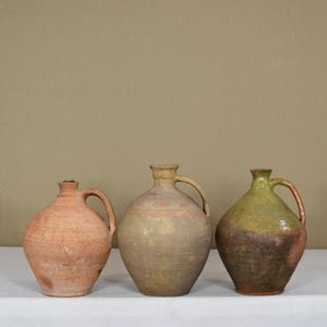 Vintage Clay Pot - Rustic Handmade Ceramic Vase - Antique Terracotta Bowl - Primitive Pottery Jug - Wabi-Sabi Clay Vessel - Clay Home Decor
