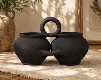 Vintage Clay Pot – Rustic Wabi-Sabi Ceramic Vase