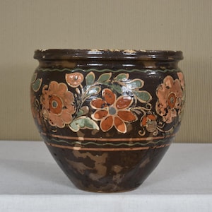 Vintage Clay Pot - Rustic Handmade Ceramic Vase - Antique Terracotta Bowl - Primitive Pottery Jug - Wabi-Sabi Clay Vessel - Clay Home Decor