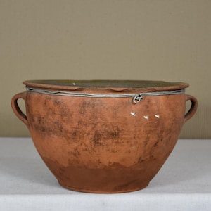 Vintage Clay Pot - Rustic Handmade Ceramic Vase - Antique Terracotta Bowl - Primitive Pottery Jug - Wabi-Sabi Clay Vessel - Clay Home Decor