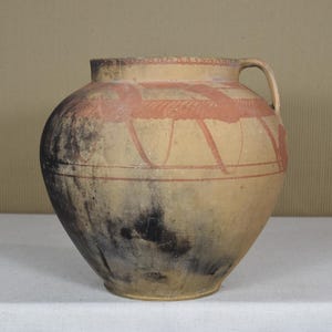 Vintage Clay Pot - Rustic Handmade Ceramic Vase - Antique Terracotta Bowl - Primitive Pottery Jug - Wabi-Sabi Clay Vessel - Clay Home Decor