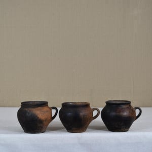 Vintage Clay Pot - Rustic Handmade Ceramic Vase - Antique Terracotta Bowl - Primitive Pottery Jug - Wabi-Sabi Clay Vessel - Clay Home Decor