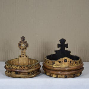 Vintage Holzobstschale - Rustikale Holzobstplatte - Handgemachter Holzkorb - Antiker Holzpflanzer - Bauernhaus-Küchendekor