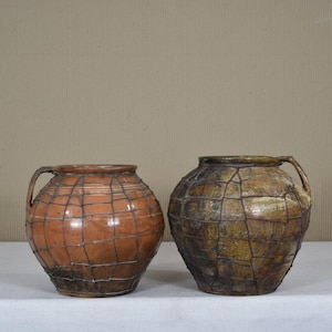 Vintage Clay Pot - Rustic Handmade Ceramic Vase - Antique Terracotta Bowl - Primitive Pottery Jug - Wabi-Sabi Clay Vessel - Clay Home Decor