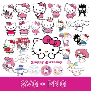 Kawaii Cat Clipart | Animal Friends PNG SVG Bundle (Digital Download