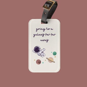 Leuk bagagelabel Astronaut Ruimtevaartcadeau Galactische geschenken Reisaccessoires Sci-Fi-cadeaus Leuk taslabel voor de ruimte voor reizen kofferlabel