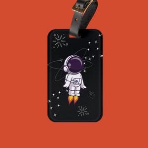 Leuke ruimtebagagelabel Kawaii Galaxy Space-bagagelabel Unique Universe Moon Travel-koffer Reislabel voor mannen Astronaut-reiscadeaus onder 25
