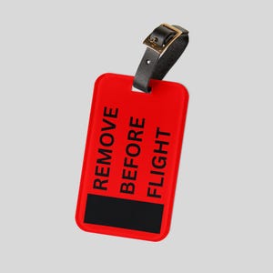 Luggage Tag Funny Remove Before Flight Tag Gift For Men Travel Accessory Travel Gift for Men Bag Tag Airplane Luggage Tag Humorous Tag