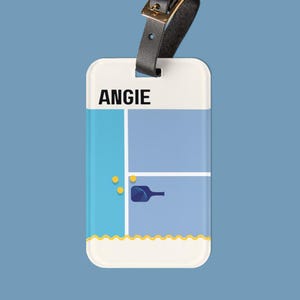 Custom Pickleball Court Luggage Tag, Pickleball Gifts for Girls, Wimbleton Luggage Tag, Sports Bag Tag, Pickleball Accessories Custom Gift